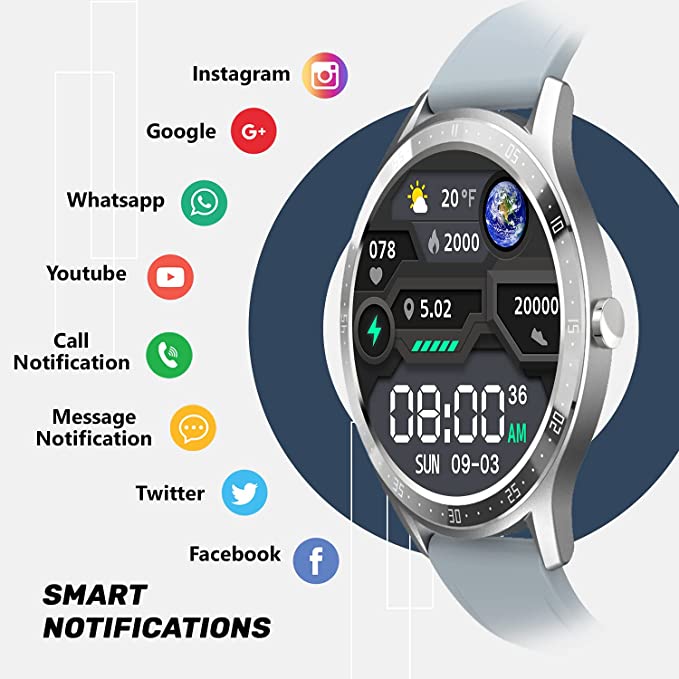 Fire-Boltt 360 SpO2 (Full Touch Large Display Round Smart Watch)